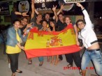 Yogyakarta con Shinta y cia celebrando la Eurocopa